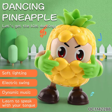 DANCING PINEAPPLE WALKING WITH MUSIC